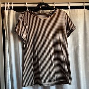 tan & black striped t-shirt